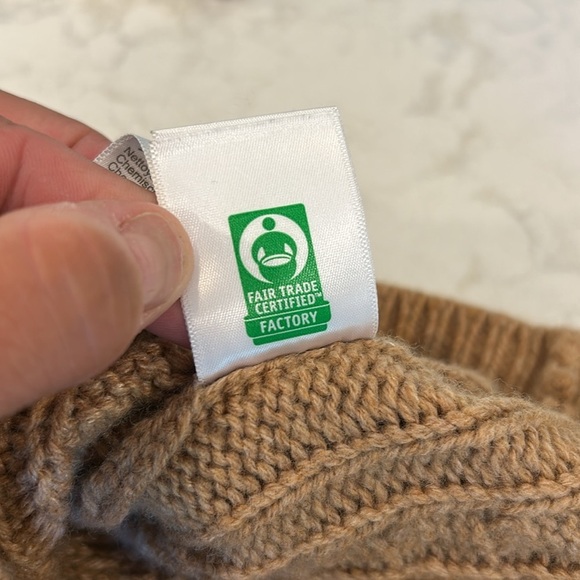 J Crew Cable Knit Sweater Mini Lambswool Dress in Tan Regency Small - Picture 9 of 15